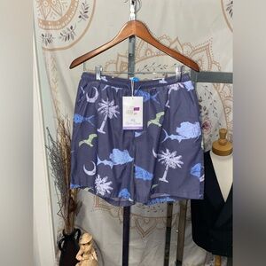 NWT Quiet Storm Medium Navy SC Palm Volleyball Shorts $49.99 Orig